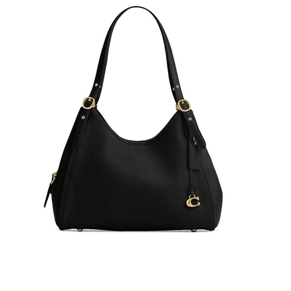 Coach Bella Medium Black Leather Shoulder Bag